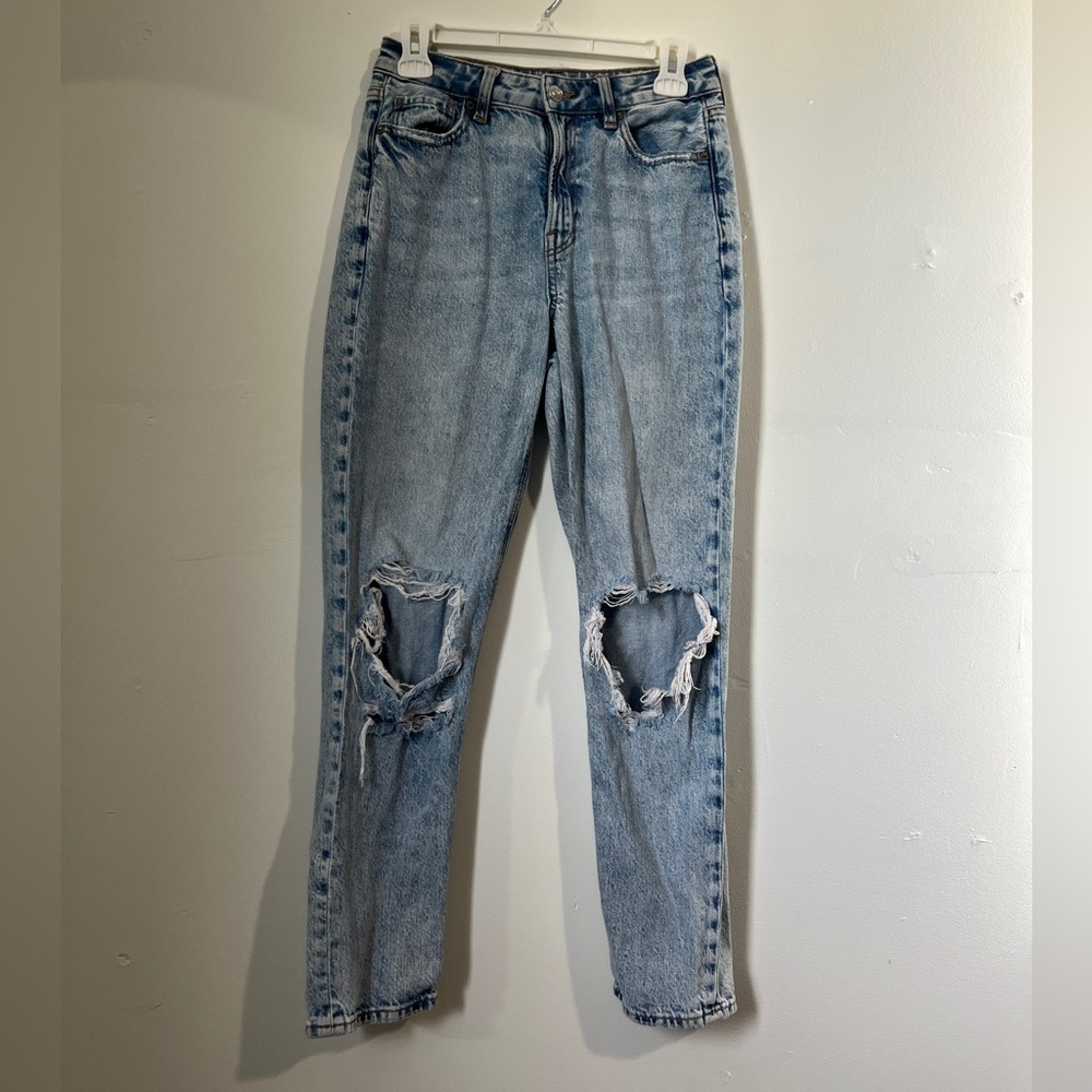 American Eagle Outfitters Blue Boyfriend Jeans Distressed
